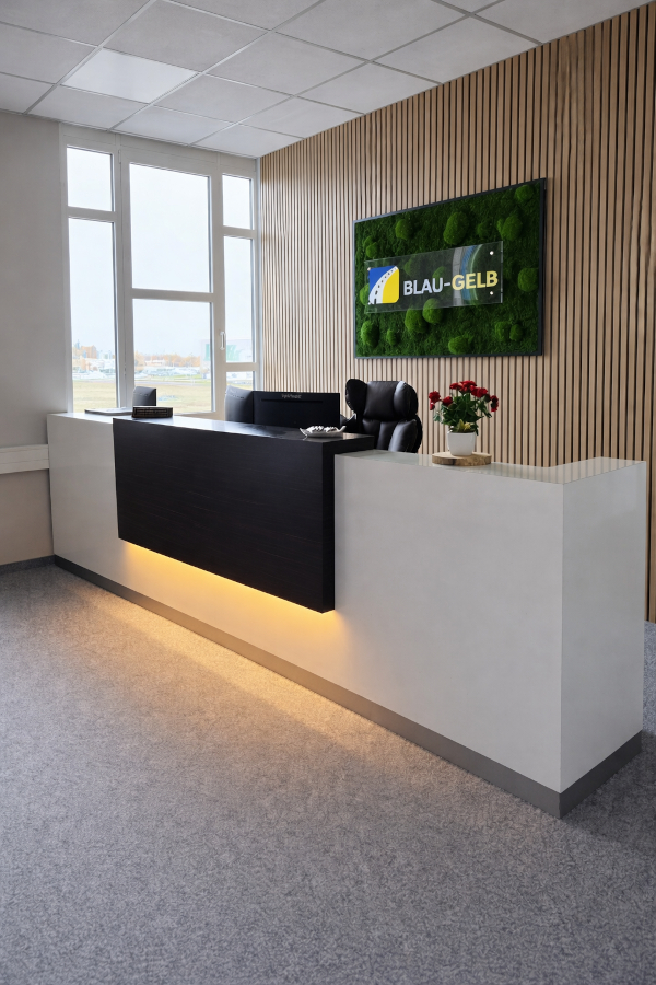 Der Empfang von Blau-Gelb GmbH